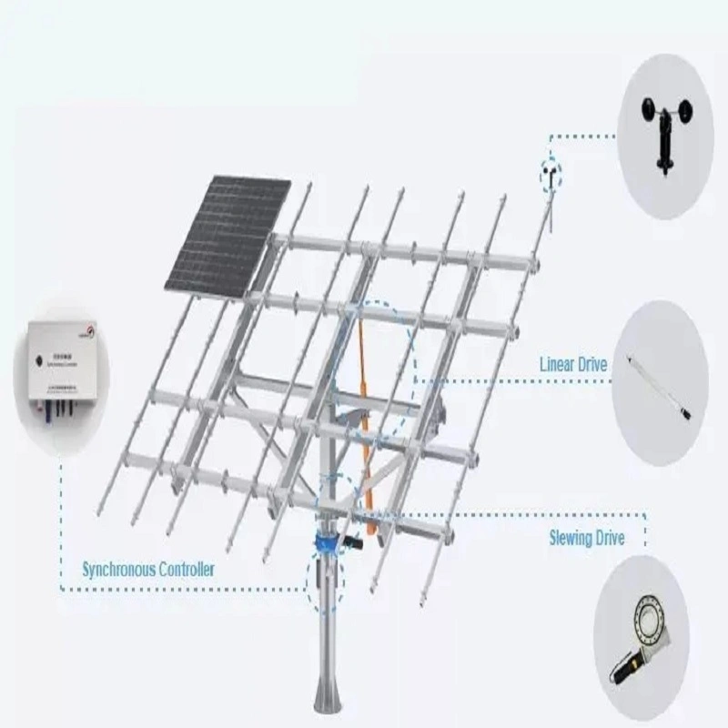 3kw 5kw 6kw 7kw 8kw 2 Axis Dual Solar Tracker 2 Axis Solar Tracking System for Solar Panel System